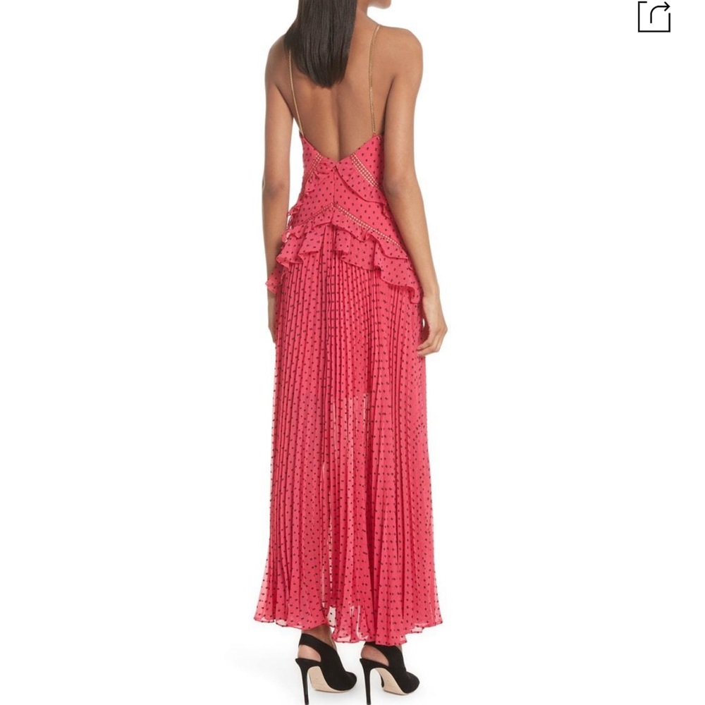NWT. Never worn fuschia shiffon dress. - Picture 2 of 5